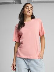 Акція на Футболка бавовняна жіноча Puma Ess Relaxed Tee 68497118 S Pink Fruit від Rozetka