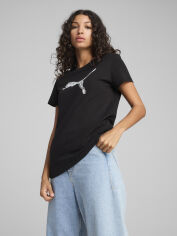 Акція на Футболка бавовняна жіноча Puma Mass Merchants Tee 68520501 XS Black від Rozetka