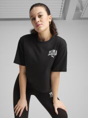Акція на Футболка бавовняна жіноча Puma Class Relaxed Crop Tee 68503001 M Black від Rozetka