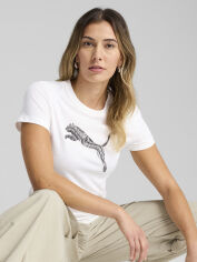 Акція на Футболка бавовняна жіноча Puma Mass Merchants Tee 68520502 XS White від Rozetka