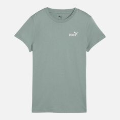Акція на Футболка бавовняна жіноча Puma Ess Small No. 1 Logo Tee (S) 68237330 S Green Moon від Rozetka