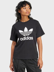 Акція на Футболка бавовняна жіноча Adidas Originals Trefoil Tee IR9533 L Black від Rozetka