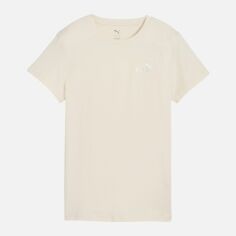 Акція на Футболка бавовняна жіноча Puma Ess Small No. 1 Logo Tee (S) 68237387 XS Alpine Snow від Rozetka