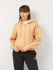 Акція на Толстовка на блискавці з капюшоном жіноча Puma Her Comfort Crop Full-Zip Hoodie 68505663 L Warm Beige від Rozetka