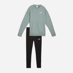 Акція на Спортивний костюм жіночий Puma Relaxed Sweat Suit Tr 63153930 L Green Moon від Rozetka