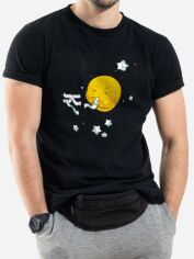 Акція на Футболка бавовняна довга чоловіча Trace of Space TOS10076 2XL Чорна з принтом від Rozetka