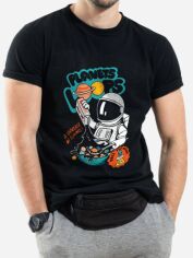 Акція на Футболка бавовняна довга чоловіча Trace of Space TOS10108 2XL Чорна з принтом від Rozetka