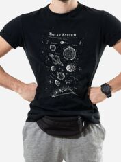 Акція на Футболка бавовняна довга чоловіча Trace of Space TOS10063 M Чорна з принтом від Rozetka