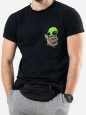 Акція на Футболка бавовняна довга чоловіча Trace of Space TOS10072 XL Чорна з принтом від Rozetka