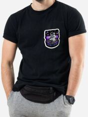 Акція на Футболка бавовняна довга чоловіча Trace of Space TOS10088 S Чорна з принтом від Rozetka