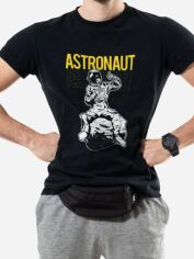 Акція на Футболка бавовняна довга чоловіча Trace of Space TOS10119 S Чорна з принтом від Rozetka