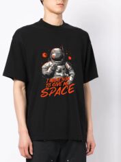 Акція на Футболка бавовняна довга чоловіча Trace of Space TOSB20053 L Чорна з принтом від Rozetka
