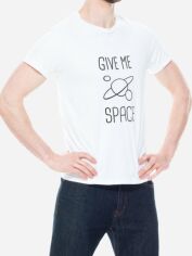Акція на Футболка бавовняна довга чоловіча Trace of Space TOSW10018 2XL Біла з принтом від Rozetka