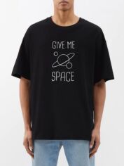 Акція на Футболка бавовняна довга чоловіча Trace of Space TOSB20032 L Чорна з принтом від Rozetka