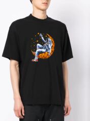 Акція на Футболка бавовняна довга чоловіча Trace of Space TOSB20071 M Чорна з принтом від Rozetka