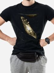 Акція на Футболка бавовняна довга чоловіча Trace of Space TOS10055 M Чорна з принтом від Rozetka