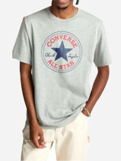 Акція на Футболка бавовняна довга чоловіча Converse Chuck Patch Tee Rubber Plant 10025459-035 M Vintage Grey Heather від Rozetka