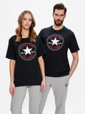 Акція на Футболка бавовняна довга чоловіча Converse Chuck Patch Tee Rubber Plant 10025459-001 M Black від Rozetka