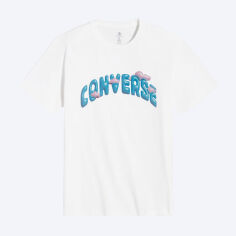 Акція на Футболка бавовняна довга чоловіча Converse Mind Gardening Tee Lakeside Blue 10027344-102 XL White від Rozetka