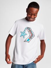 Акція на Футболка бавовняна довга чоловіча Converse Converse Star Chev Toothpaste Tee 10027996-102 M White від Rozetka