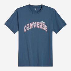 Акція на Футболка бавовняна довга чоловіча Converse Mind Gardening Tee Lakeside Blue 10027344-480 XL Lakeside Blue з принтом від Rozetka