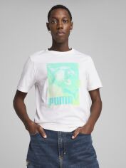 Акція на Футболка бавовняна довга чоловіча Puma Graphics Photoprint Tee 68483602 M White від Rozetka