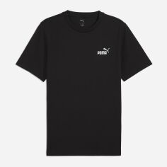 Акція на Футболка бавовняна довга чоловіча Puma Ess 2 Color Small No. 1 Logo Tee 68471701 XL Black від Rozetka