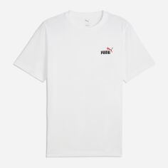 Акція на Футболка бавовняна довга чоловіча Puma Ess 2 Color Small No. 1 Logo Tee 68471702 S White від Rozetka