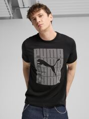 Акція на Футболка бавовняна чоловіча Puma Graphics Wording Tee 68482501 M Black від Rozetka