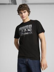 Акція на Футболка бавовняна чоловіча Puma Graphics Mountain Tee 68482801 2XL Black від Rozetka