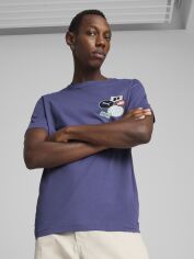 Акція на Футболка бавовняна довга чоловіча Puma Graphics Icon Tee 68482946 L Blue Crystal від Rozetka