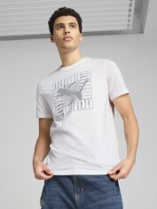 Акція на Футболка бавовняна довга чоловіча Puma Graphics Foil Tee 68483502 S White від Rozetka