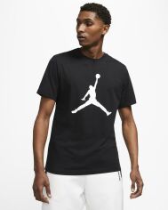 Акція на Футболка бавовняна довга чоловіча Nike M J Jumpman Ss Crew CJ0921-011 S Чорна від Rozetka