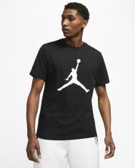 Акція на Футболка бавовняна довга чоловіча Nike M J Jumpman Ss Crew CJ0921-011 XL Чорна від Rozetka