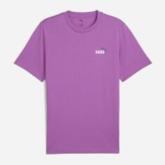 Акція на Футболка бавовняна довга чоловіча Puma Ess 2 Color Small No. 1 Logo Tee 68471789 2XL Wild Berry від Rozetka