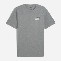 Акція на Футболка бавовняна довга чоловіча Puma Ess 2 Color Small No. 1 Logo Tee 68471703 XL Medium Gray Heather від Rozetka
