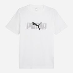 Акція на Футболка бавовняна довга чоловіча Puma Ess Logo Lab Tee 68466702 S White від Rozetka