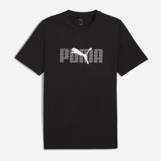 Акція на Футболка бавовняна довга чоловіча Puma Ess Logo Lab Tee 68466701 S Black від Rozetka