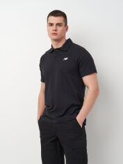 Акція на Поло довге чоловіче New Balance Jersey Polo MT51504BK XL Чорне від Rozetka