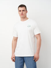 Акція на Футболка бавовняна довга чоловіча Converse Special Waves Tee White 10027366-102 S White з принтом від Rozetka
