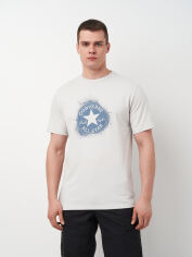 Акція на Футболка бавовняна довга чоловіча Converse Chuck Distort Spray Paint Tee White 10027998-095 L Barely Grey від Rozetka