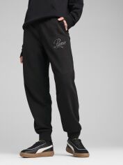 Акція на Спортивні штани жіночі Puma Ess Script Comfort Sweatpants Tr Cl 68498501 M Black від Rozetka