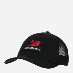 Акція на Кепка літня New Balance Stacked Patch Logo Trucker LAH51016BK One Size Чорна від Rozetka