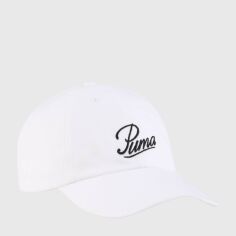 Акція на Кепка Puma Ess Script Logo Dad Cap 02599602 M White від Rozetka