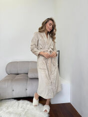 Акція на Женский длинный теплый халат Сказка VEL021R1 Cosy капучино XXL/XXXL від Podushka