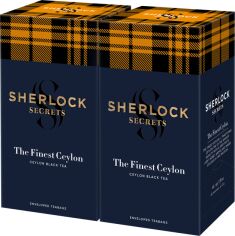 Акція на Упаковка чорного чаю Sherlock Secrets Finest Ceylon 2 пачки по 2 г х 22 саше від Rozetka