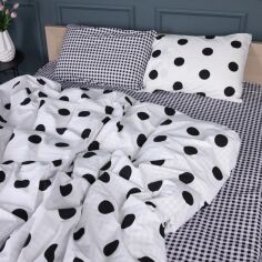 Акція на Комплект постільної білизни MirSon Сімейний 2 x 160 x 220 см 17-0664 Cell Circles Бязь від Rozetka