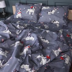 Акція на Комплект постільної білизни MirSon Сімейний 2x160x220 см 17-0663 Cute Pug Бязь від Rozetka