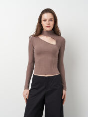 Акція на Футболка жіноча Zara 8583/087 S Коричнева від Rozetka