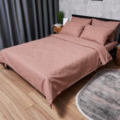 Акція на Комплект постільної білизни Moon&Star King Size 220x240 наволочки 4х50х70 Бязь Gold Люкс Autumn Stripes (MS-820005918) від Rozetka